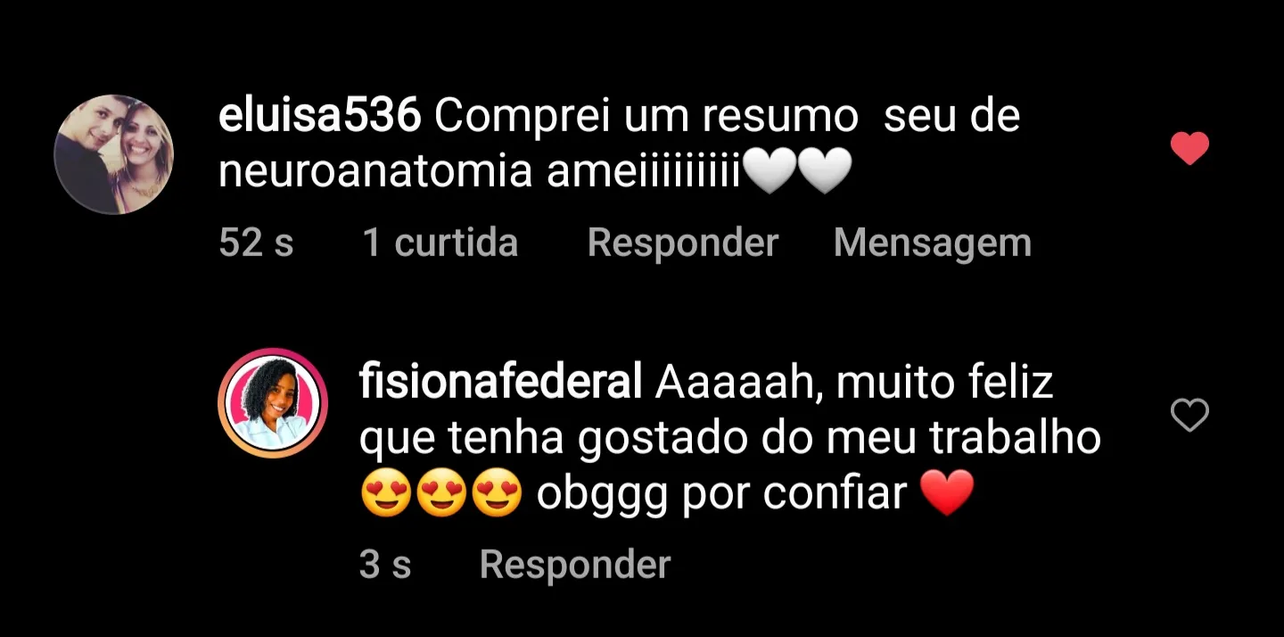 Depoimento de aluna